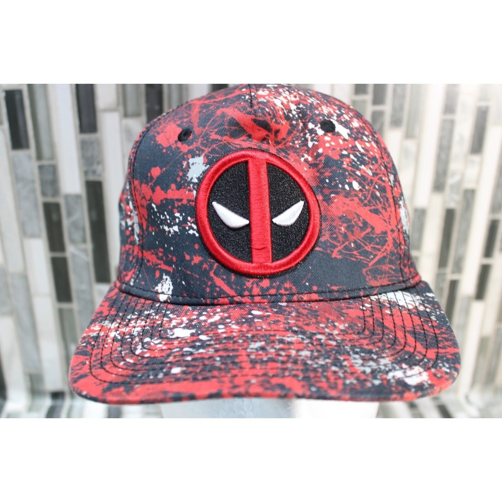 Marvel Deadpool Hat Adjustable Snapback Black Red